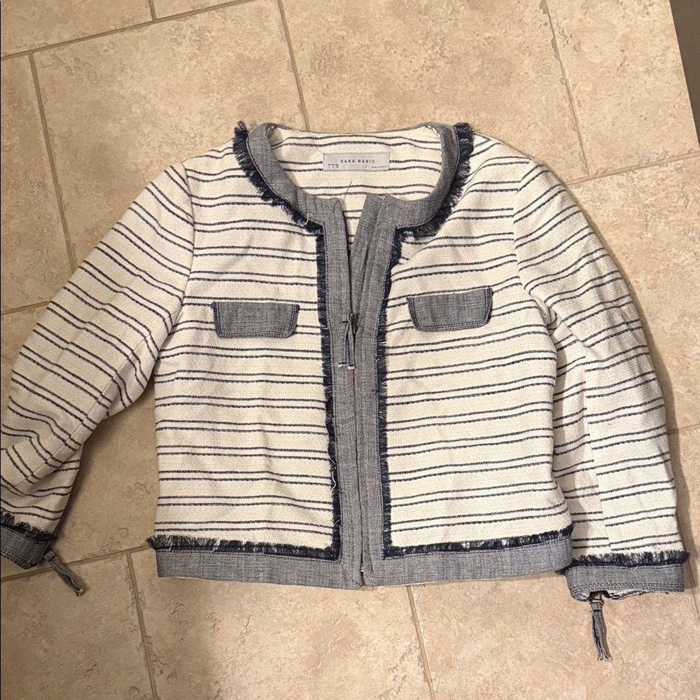 Zara Jacket with Navy Accents - Picture 1 of 8